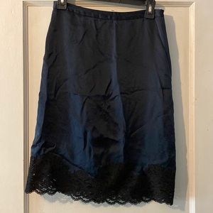Banana Republic black slip skirt, 100% silk